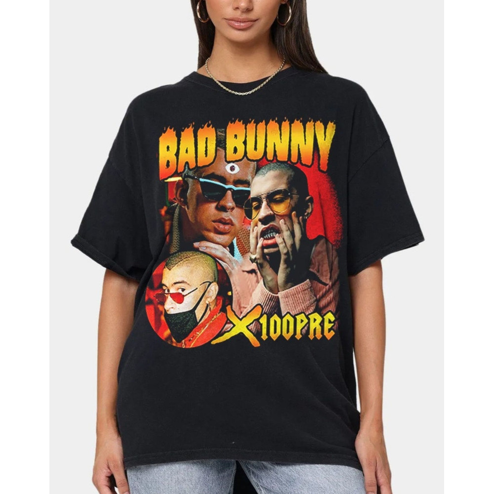 bad bunny t shirt vintage rap tee x100pre tour rap hip hop men39s women unisex shirt hks375.jpg