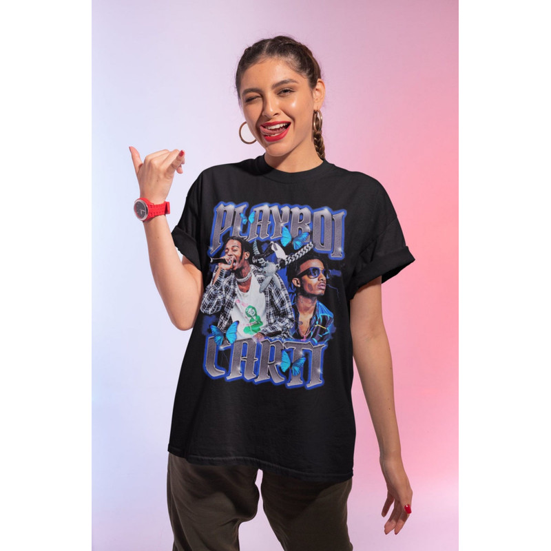 Playboi Carti T-shirt, Vintage Rap Tee Shirt vintage clothing hip hop.jpg