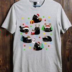 christmas black cat shirt, black cat christmas shirt, kitten christmas shirt, cat lover gift, cat mom sweater,xmas gift,