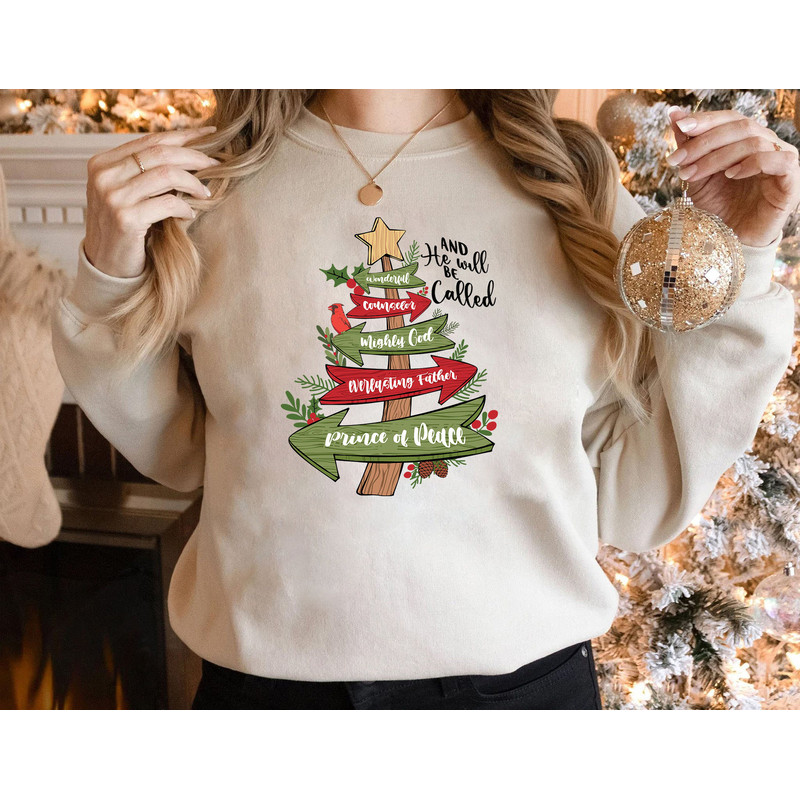 Christian Christmas Sweatshirt, Religious Christmas Shirt, Jesus Sweatshirt For Women, Christmas Gift, Holiday Sweaters, Christmas Crewneck.jpg