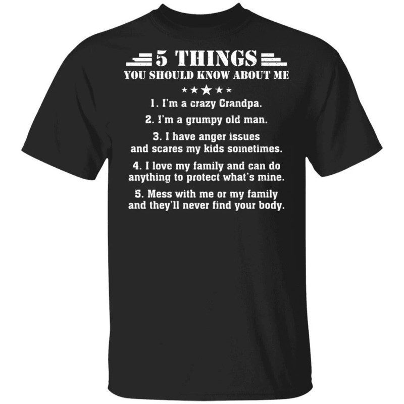 5 Things You Should Know About Me Grandpa T-shirt All Day Tee.jpg