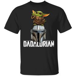 dadalorian mandalorian dad t-shirt baby yoda tee