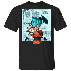 dragon ball blue goku shirt anime character mix manga style tee