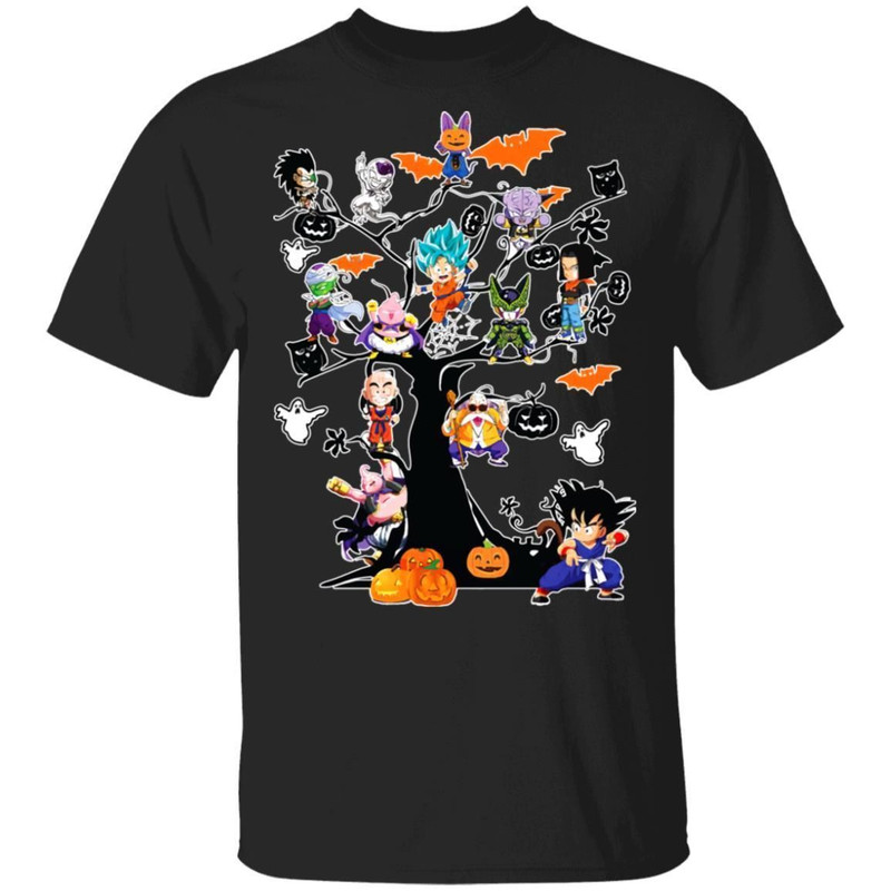 Dragon Ball Characters on Halloween Tree Shirt Saiyans Halloween Tee  All Day Tee.jpg