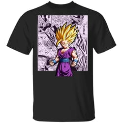 dragon ball gohan super saiyan shirt anime character mix manga style tee