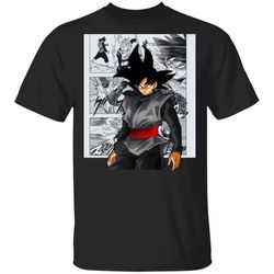 dragon ball goku black shirt anime character mix manga style tee