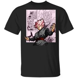 dragon ball goku rose shirt anime character mix manga style tee