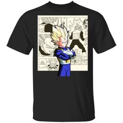 dragon ball vegeta saiyan shirt anime character mix manga style tee
