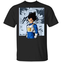 dragon ball vegeta shirt anime character mix manga style tee