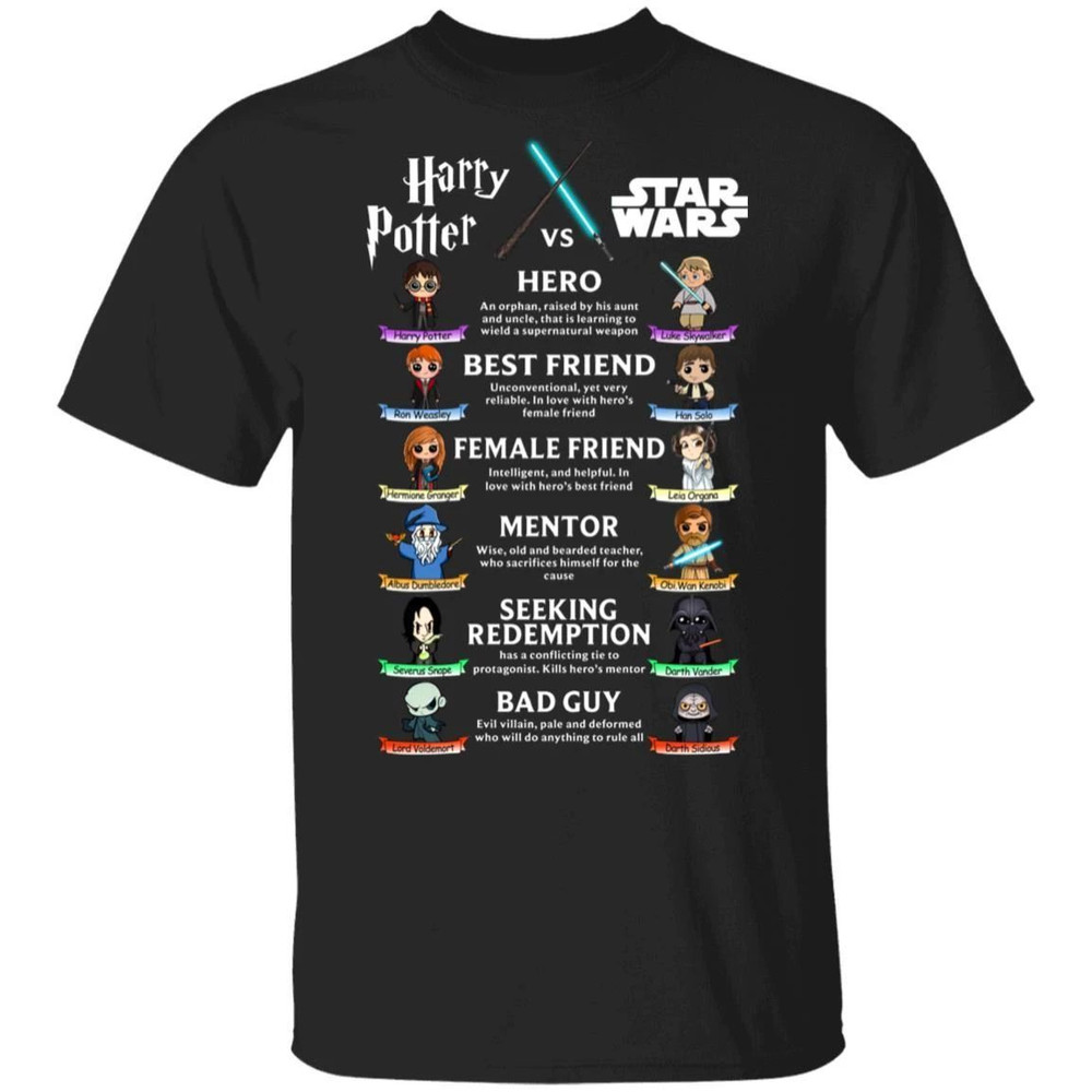 Harry Potter Vs Star Wars Tee Shirt Similarities Of Harry Potter And Star Wars All Day Tee.jpg