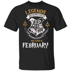 legends are born in february hogwarts t-shirt harry potter birthday tee