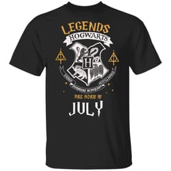 legends are born in july hogwarts t-shirt harry potter birthday tee