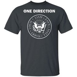 one direction t-shirt members names on usa seal tee