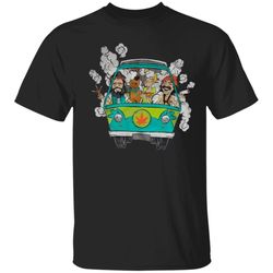 scooby doo and shaggy cheech and chong t-shirt