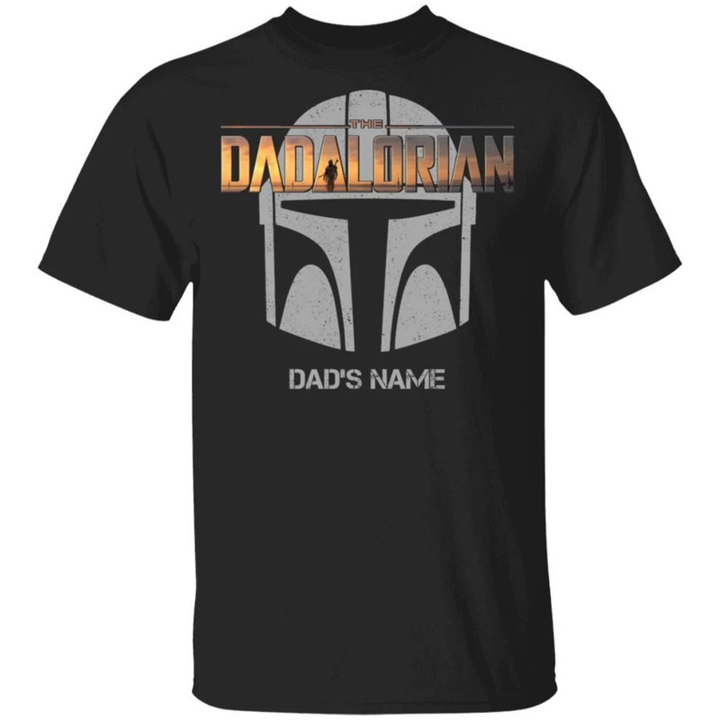 The Dadalorian Mandalorian Dad Custom Name T-shirt Helmet Tee All Day Tee.jpg