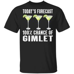 todays forecast 100 gimlet t-shirt cocktail tee
