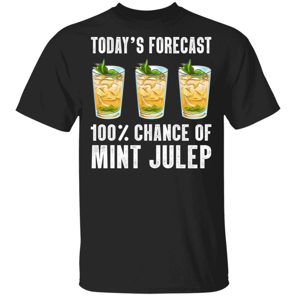 Today's Forecast 100 Mint Julep T-shirt Cocktail Tee All Day Tee.jpg