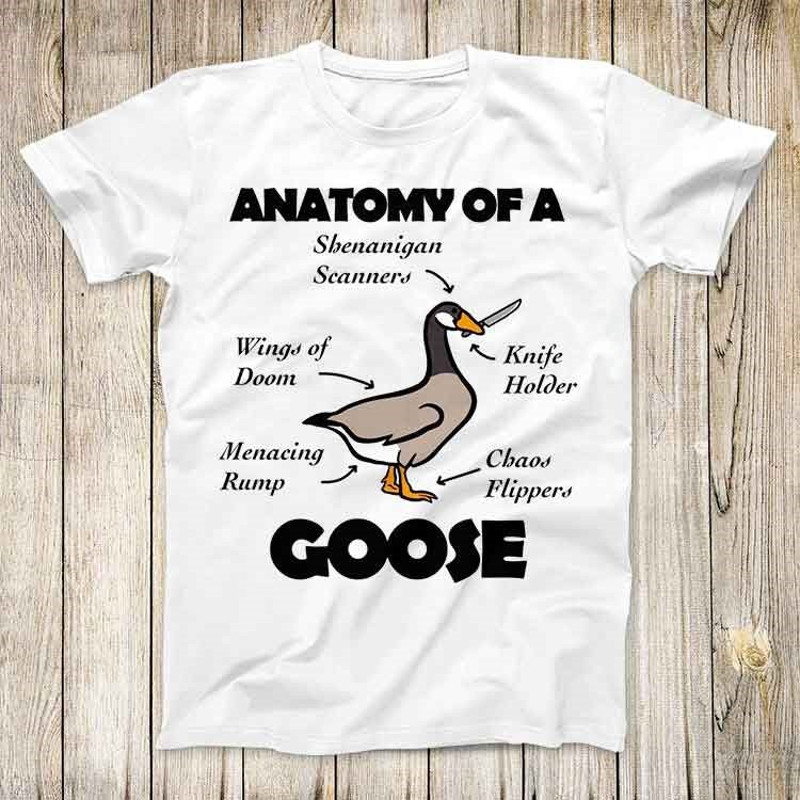 Anatomy of A Goose Funny Duck Online Gaming Top Tee Best Cute Gift Men Women Unisex Retro Style T Shirt 3137.jpg