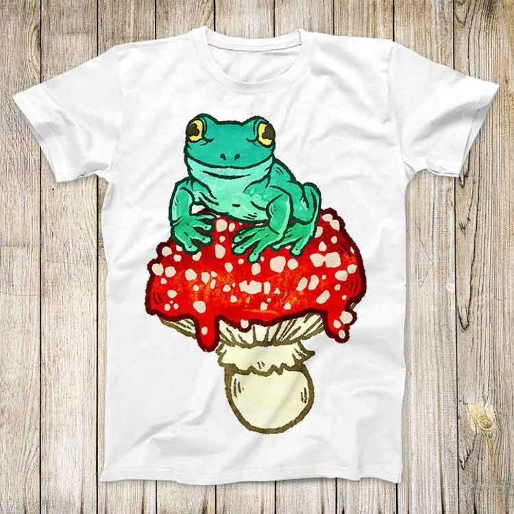 Frog On Magic Mushroom Top Tee Best Seller Birthday Gift Men Women Unisex T Shirt 3195.jpg