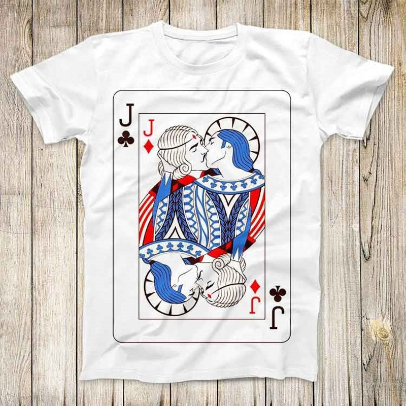 Jack Playing Card Super Cool GAY Pride Design Tee LGBT Rainbow Spade Diamond Gift Fashion Top T Shirt 2803.jpg