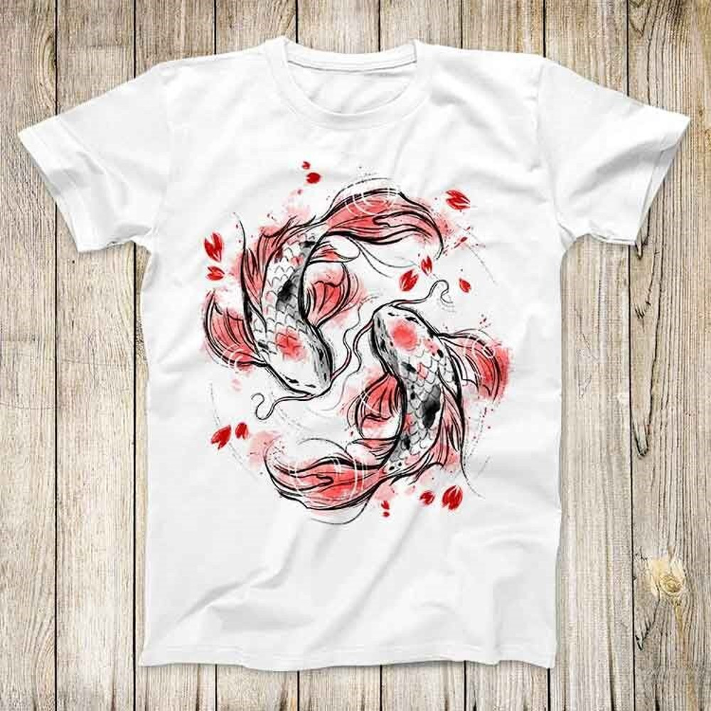 Japanese Koi Fish Yin Yang Art Drawing Top Tee Best Cute Gift Mens Women Unisex T Shirt 3066.jpg