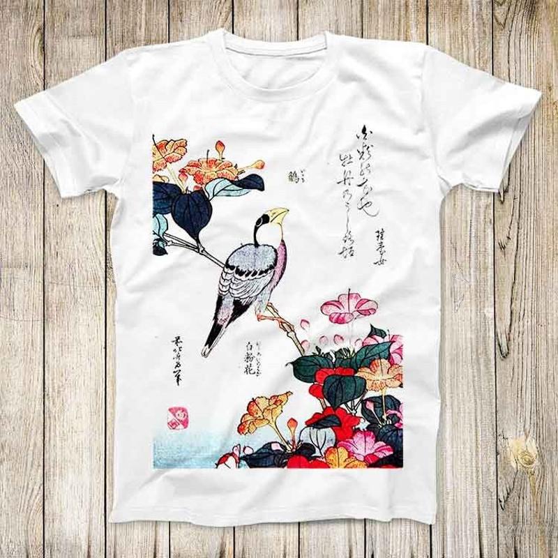Katsushika Hokusai Tee Birds Flowers Painting Super Cool Japanese Artist Best Men Women Gift Top T Shirt 2783.jpg