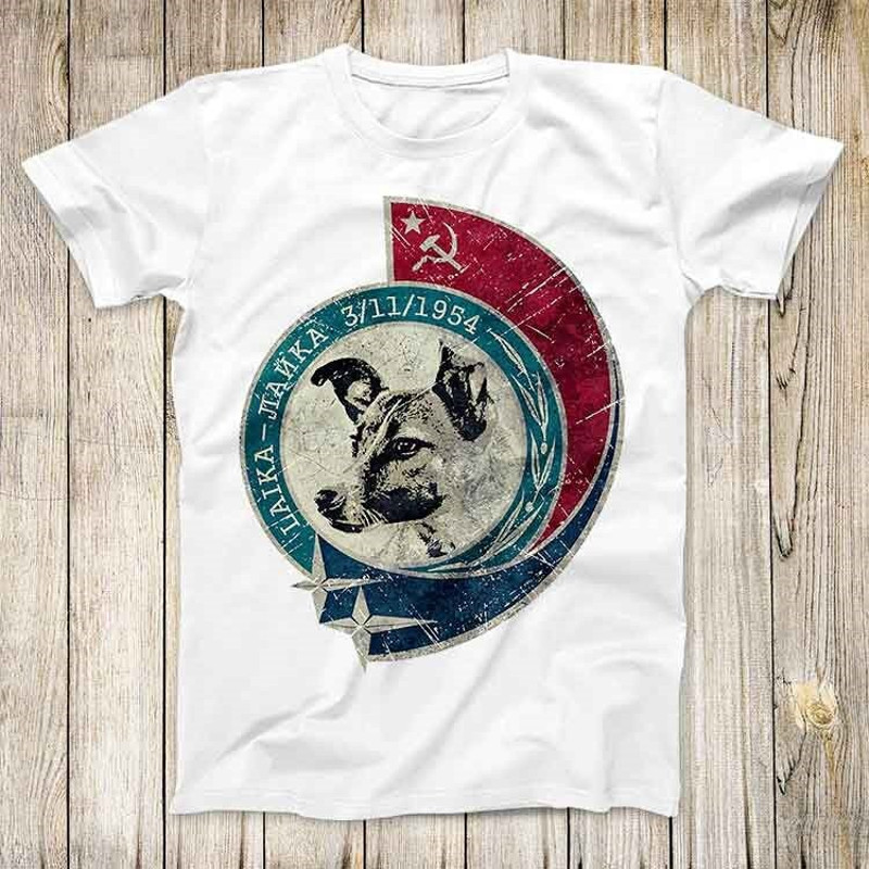 Laika Astronaut Dog Vintage Top Tee Best Cute Gift Mens Women Unisex T Shirt 3081.jpg