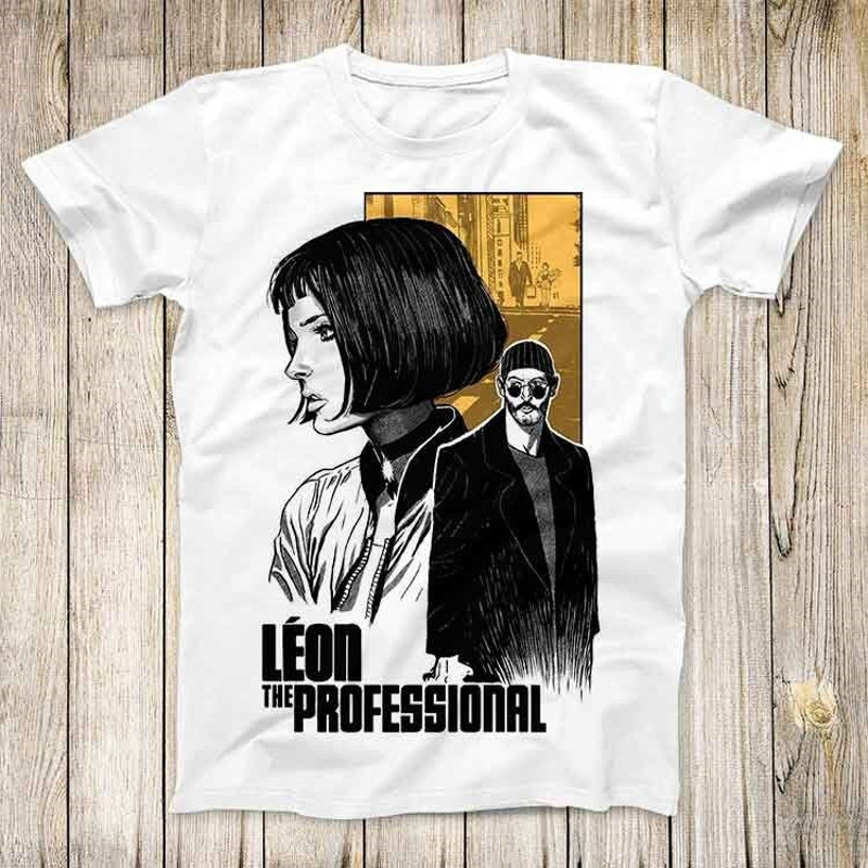 Leon The Professional Cinema Tee Top Movie Poster Fashion Super Cool Jean Reno Assasin Unisex Design Best Gift T Shirt 2755.jpg