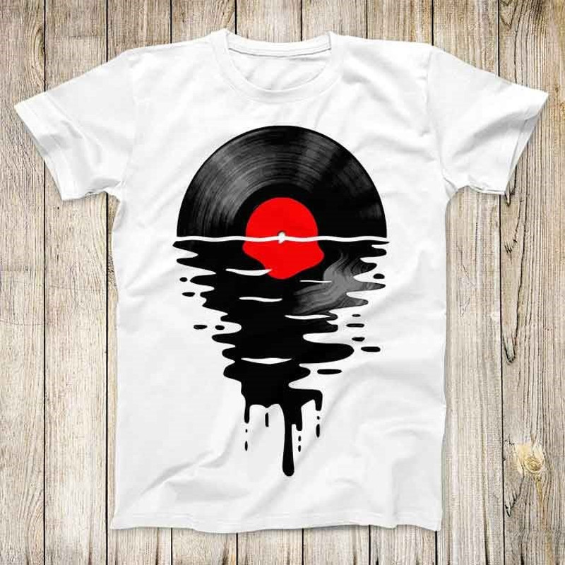 Melting Vinyl Music Band LP Tape Fathers Day Musician Top Tee Best Cute Gift Mens Women Unisex T Shirt 3003.jpg