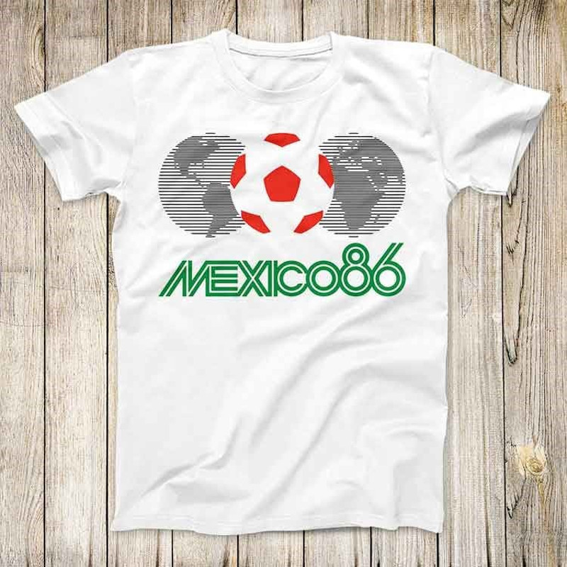 Mexico 86 World Cup Soccer Tee 80s 90s Vintage Football Top Argentina Maradona Cool Gift Unisex T Shirt 2732.jpg