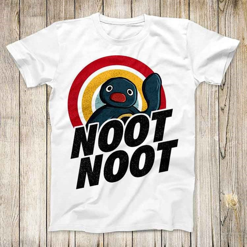 Noot Noot Pingu Rainbow Cartoon Anime Manga Top Tee Best Cute Gift Men Women Unisex Retro Style T Shirt 3173.jpg