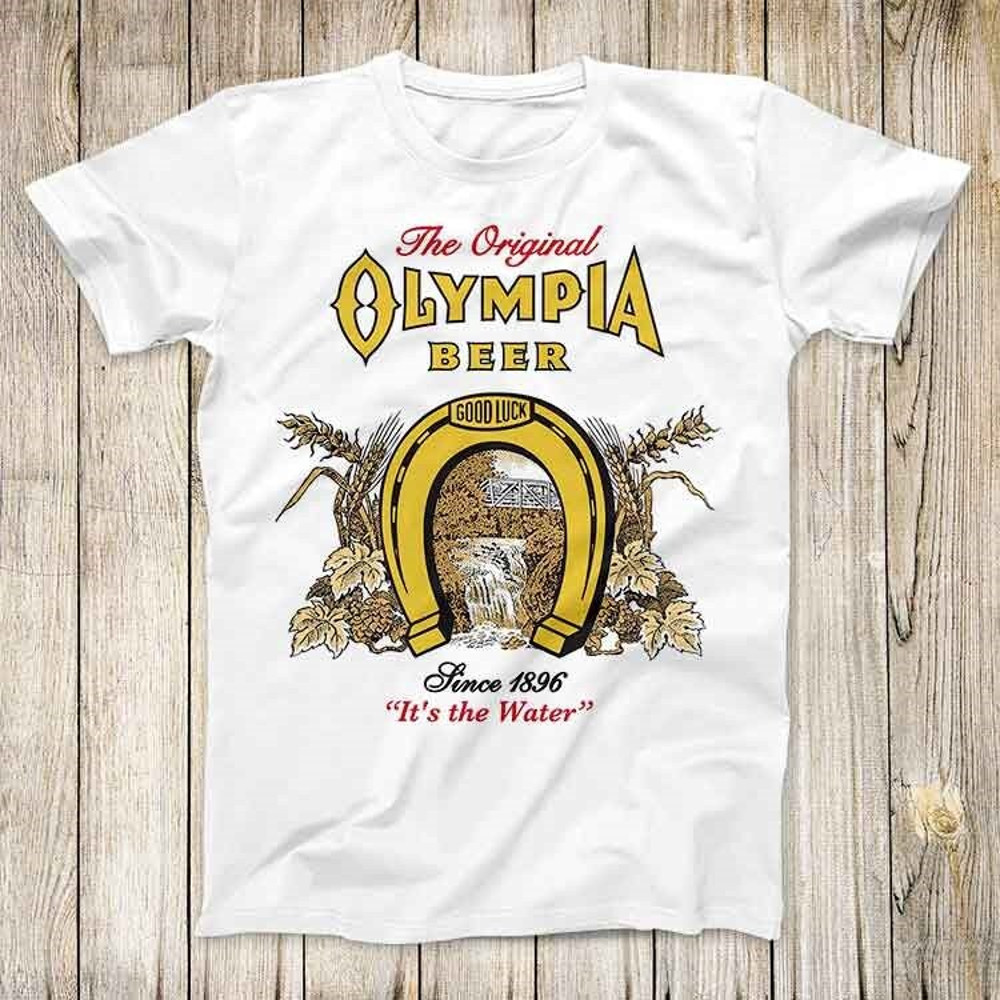 Olympia Beer Horse Good Luck Its The Water Top Tee Best Cute Gift Mens Women Unisex T Shirt 3006.jpg