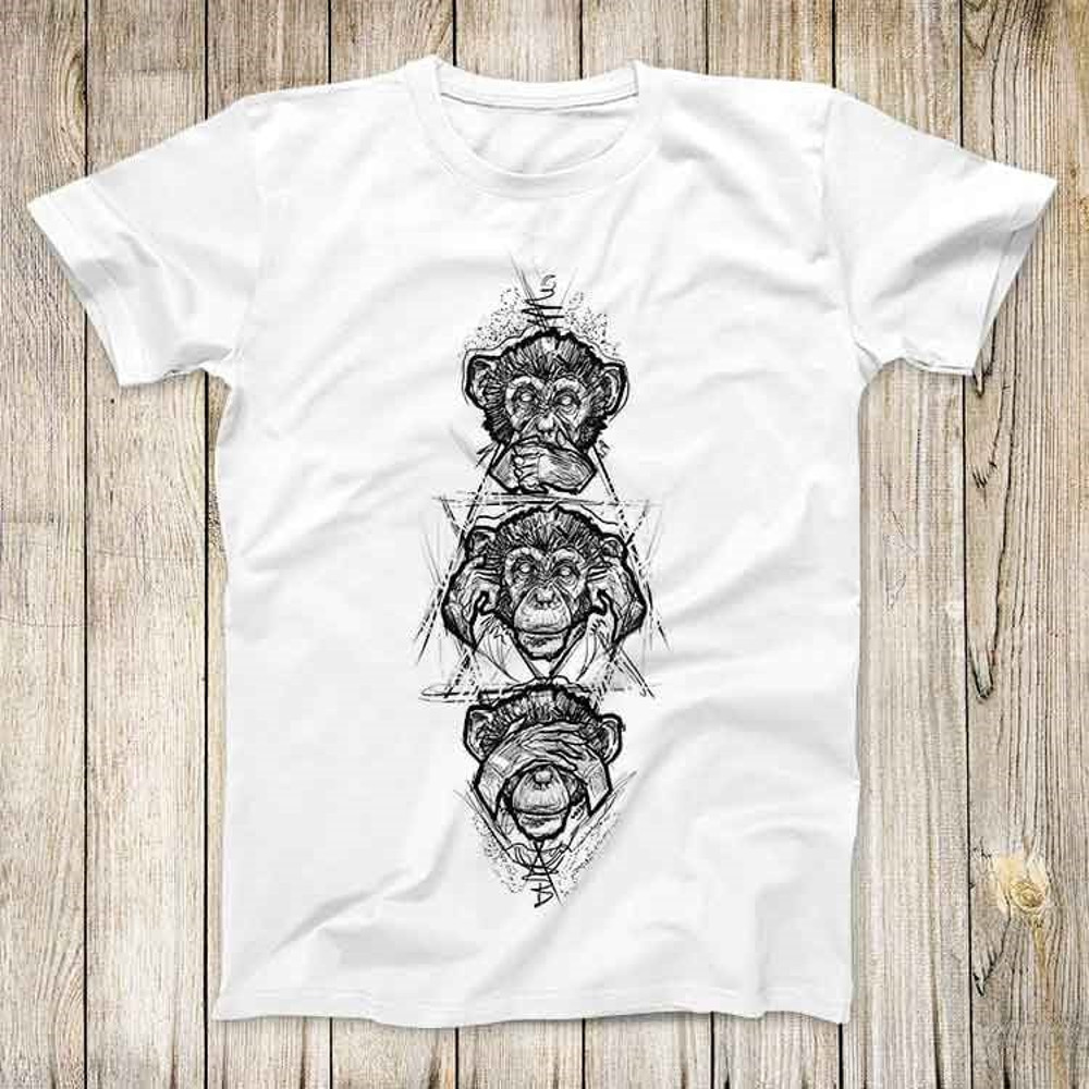 Three Wise Monkeys Super Cool Tee Design Drei Affen Nichts Sehen Horen Sagen Top Best Gift Unisex T Shirt 2734.jpg