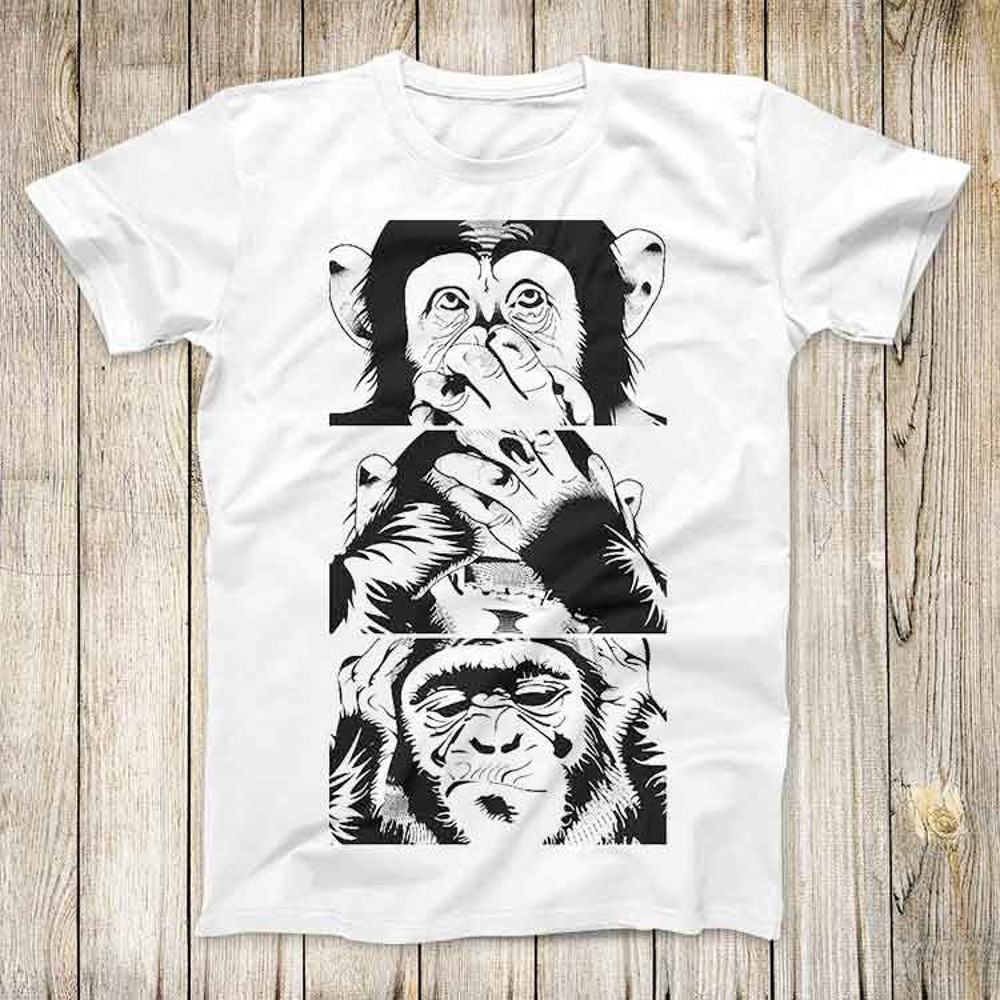 Three Wise Monkeys Tee Super Cool Japanese Maxim Parody Fashion Design Top Best Gift Unisex Men Women T Shirt 2793.jpg