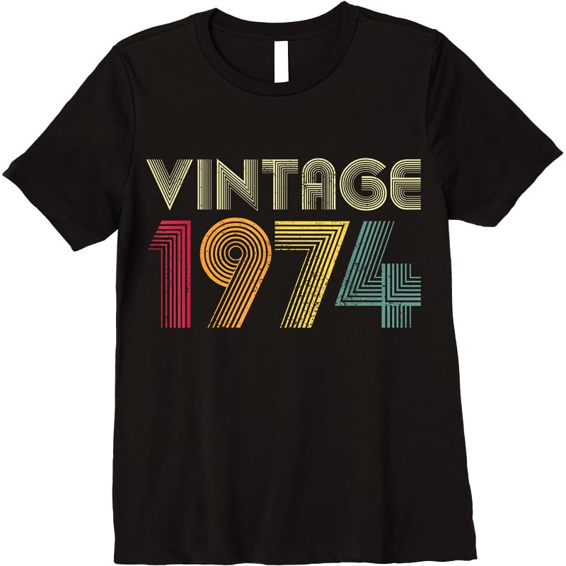 Adorable 45th Birthday Gift Vintage 1974 Retro Men Women Mom Dad T-Shirt - Tees.Design.png