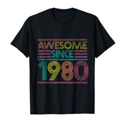 adorable awesome since 1980 40th birthday gifts 40 years old t-shirt
