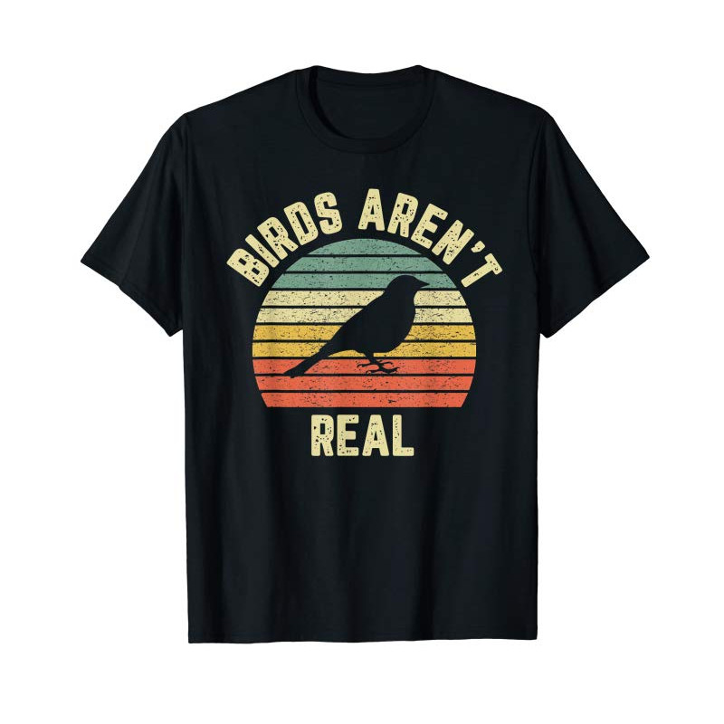 Adorable Birds Aren't Real Funny Government Conspiracy Bird Watching T-Shirt - Tees.Design.png