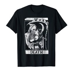 adorable blackcraft vintage death the grim reaper kiss tarot card t-shirt
