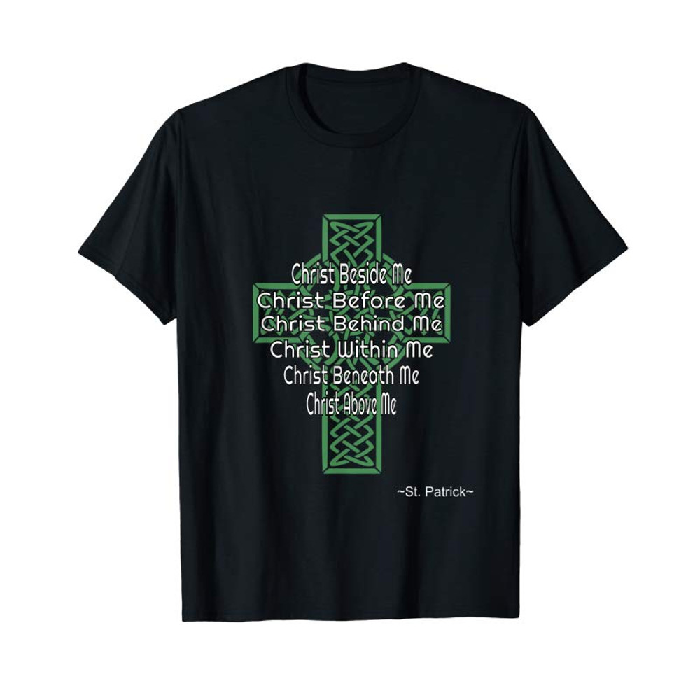 Adorable Celtic Cross Shirt St Patrick's Prayer Christian Gifts T-Shirt - Tees.Design.png