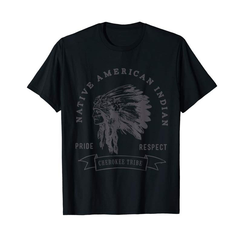 Adorable Cherokee Tribe Native American Indian Pride Respect Print T-Shirt - Tees.Design.png
