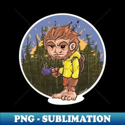 Bigfoot Doesnt Like Mornings - Vintage Sublimation PNG Download - Bring Your Designs to Life