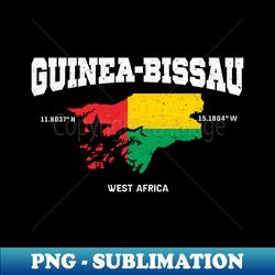 Guinea Bissau flag and map Guinea Bissau coordinates Guinea Bissau location Guinea Bissau vacation - PNG Transparent Sublimation File - Create with Confidence
