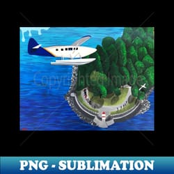 flight over stanley park painting - high-quality png sublimation download - fashionable and fearless