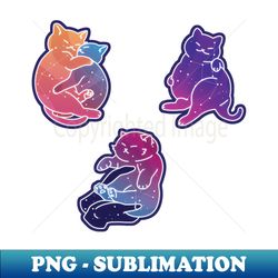 Galaxy Cats 2 - Modern Sublimation PNG File - Create with Confidence