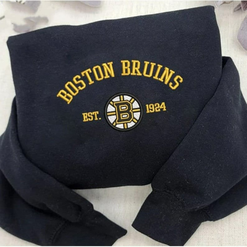Boston Bruins Embroidered Sweatshirt, NHL Embroidered Sweater, Embroidered NHL Shirt, Hockey Embroidered Hoodie1.jpg