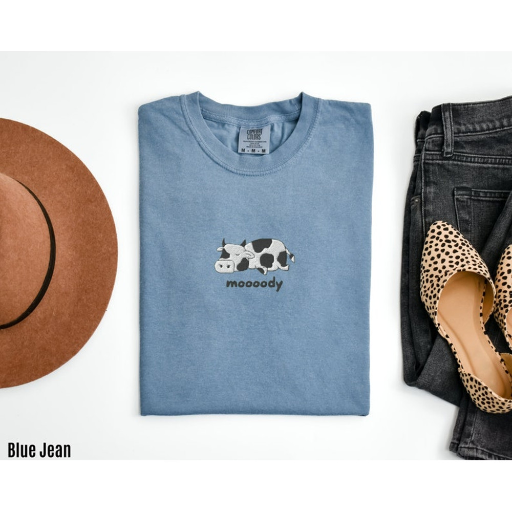 Embroidered Farm Animal Comfort Colors Shirt Cow Shirt Comfort Colors Shirt Comfort Colors T Shirt Embroidered T shirt Funny Shirt Gift2.jpg