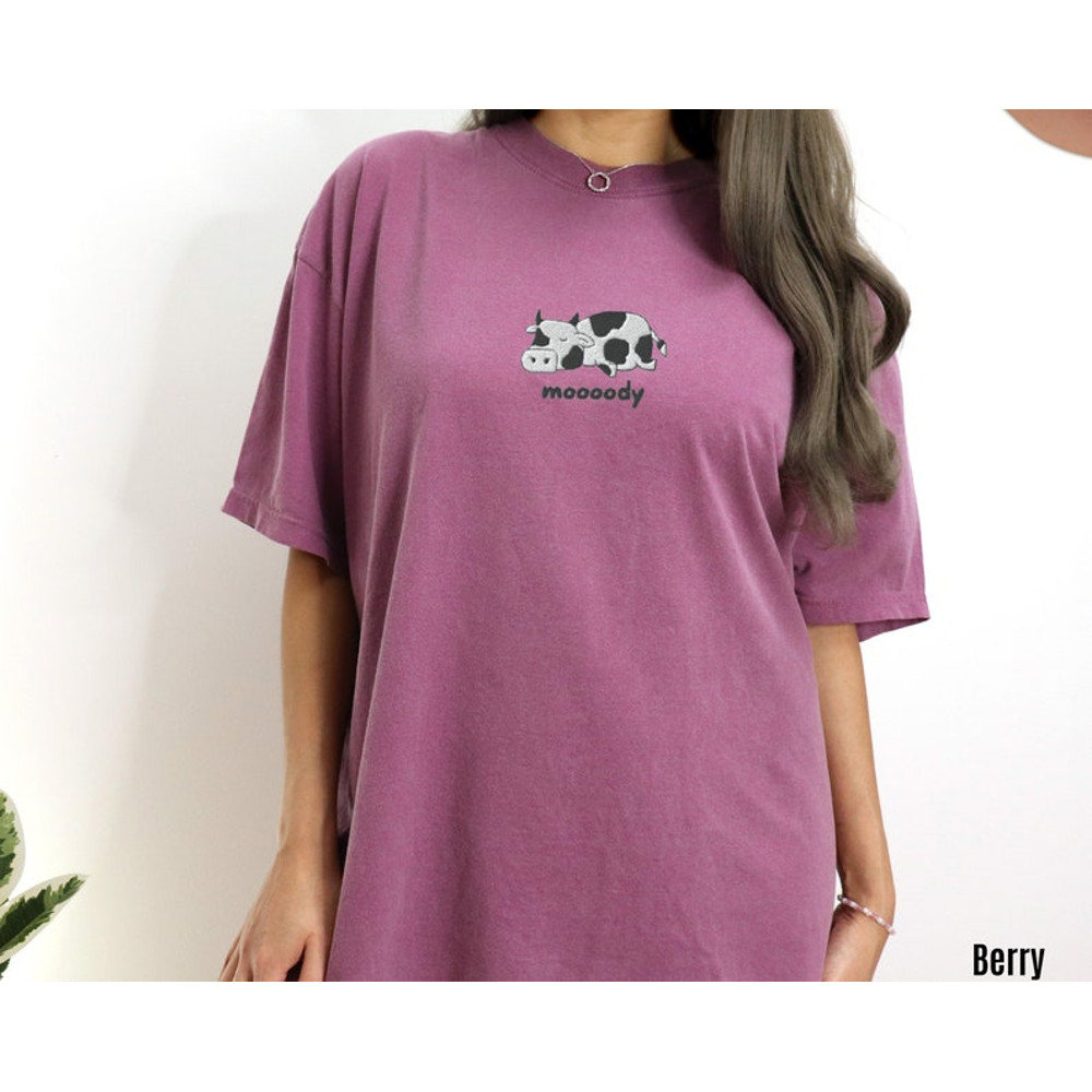 Embroidered Farm Animal Comfort Colors Shirt Cow Shirt Comfort Colors Shirt Comfort Colors T Shirt Embroidered T shirt Funny Shirt Gift5.jpg