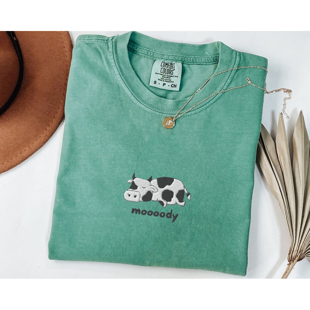 Embroidered Farm Animal Comfort Colors Shirt Cow Shirt Comfort Colors Shirt Comfort Colors T Shirt Embroidered T shirt Funny Shirt Gift6.jpg