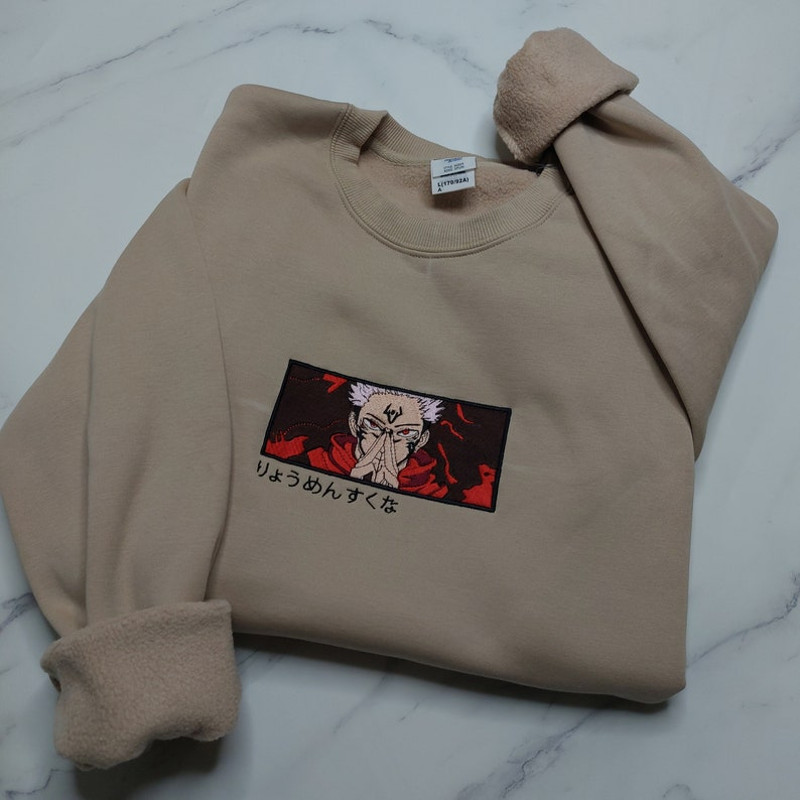 Anime Embroidered Sweatshirt, Embroidered Anime Shirt, Anime Shirt, Embroidered Shirt, Embroidered Hoodie, Anime Tee, Anime Shirt7.jpg