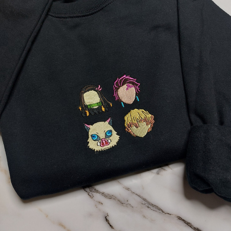 Anime Embroidered Sweatshirt, Embroidered Anime Shirt, Anime Shirt, Embroidered Shirt, Embroidered Hoodie, Anime Tee, Anime Shirt EKNYA065.jpg
